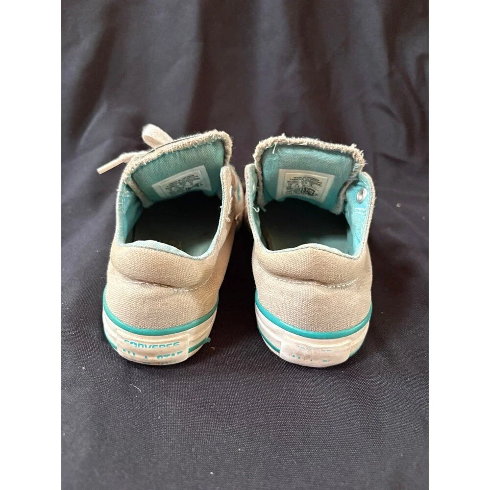 Converse Chuck Taylor size 12 low top gray and turquoise shoes sneakers